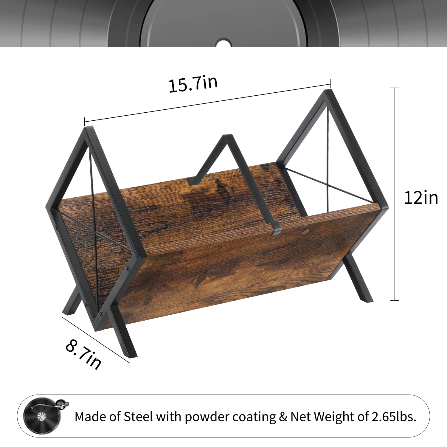 YINMIT supplier dimensions for the one-tier vinyl rack