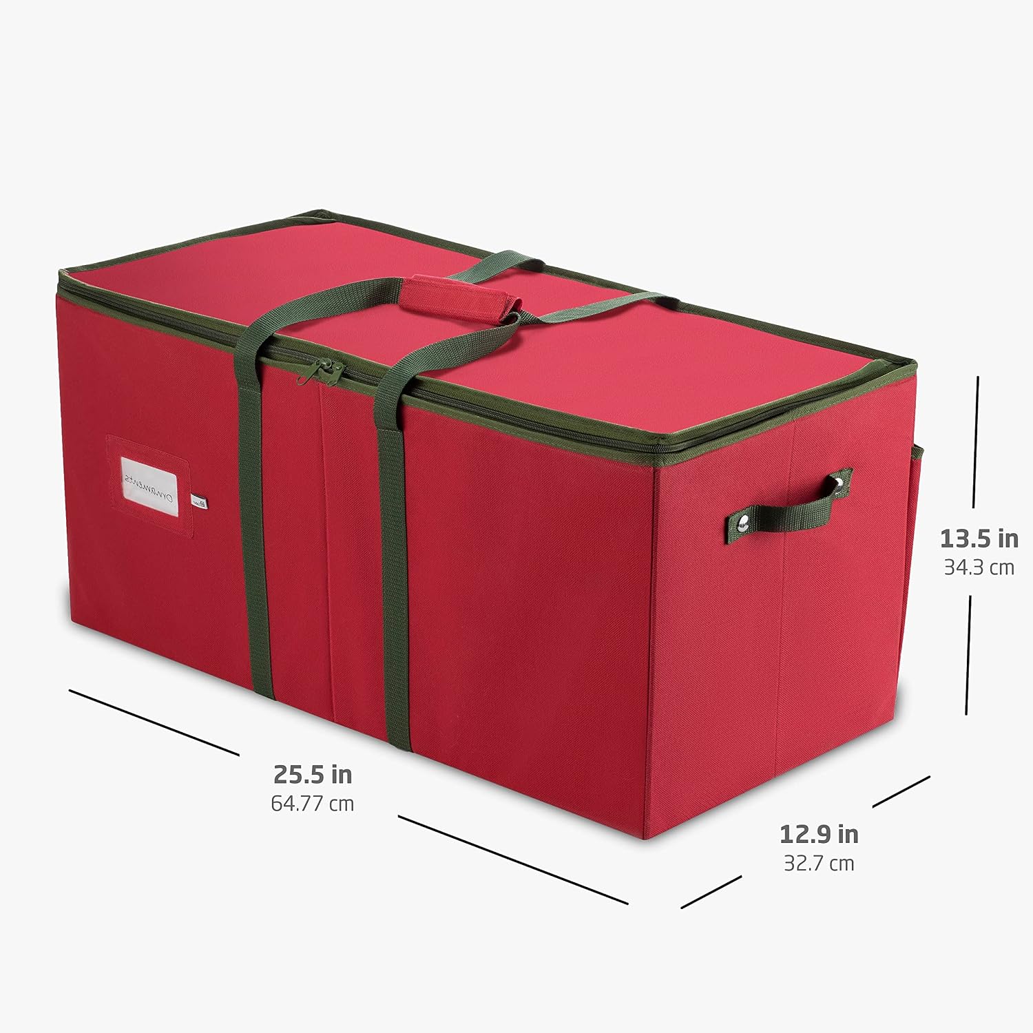 ZOBER closed organizer with supplier dimension diagram