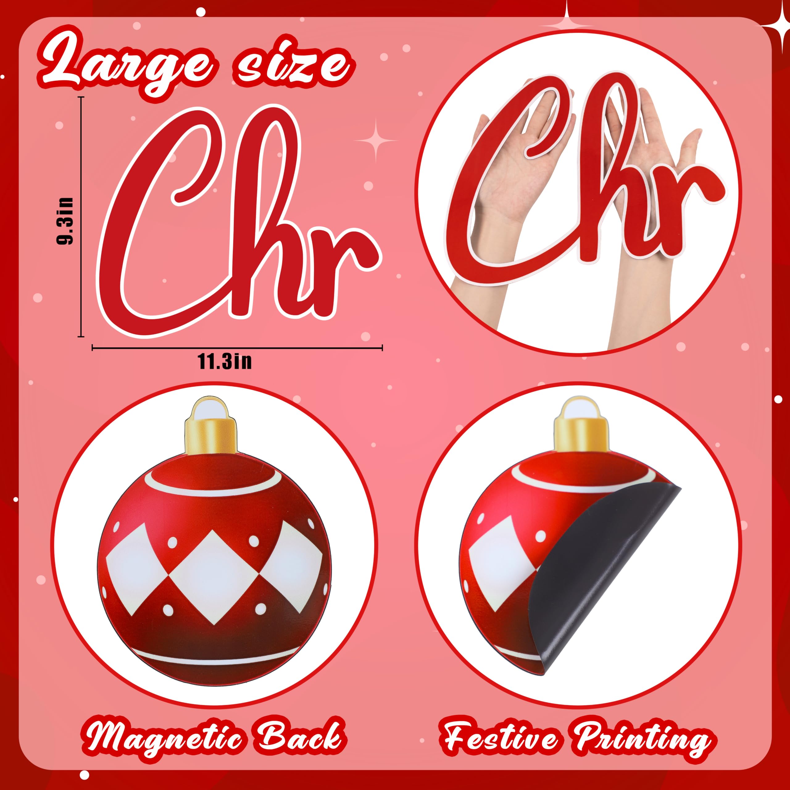 Supplier graphic showing large lettering and magnet backing