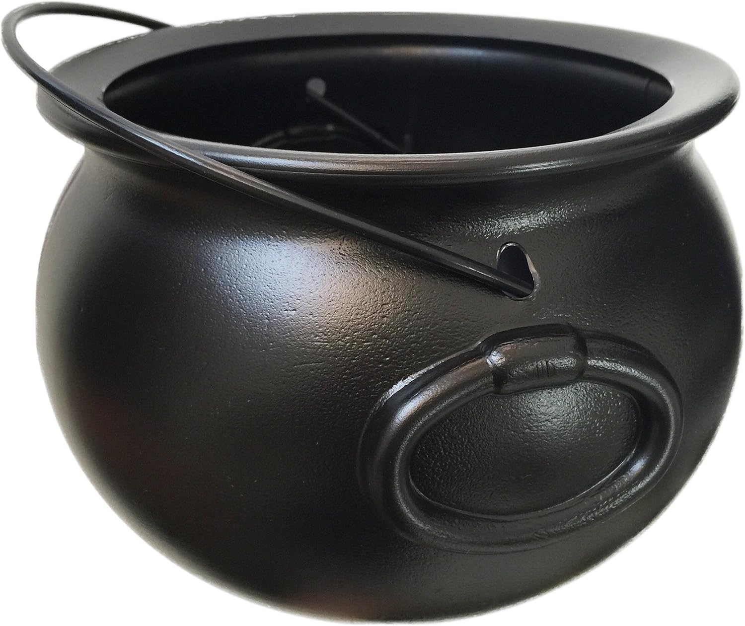 GiftExpress plain black cauldron with handle
