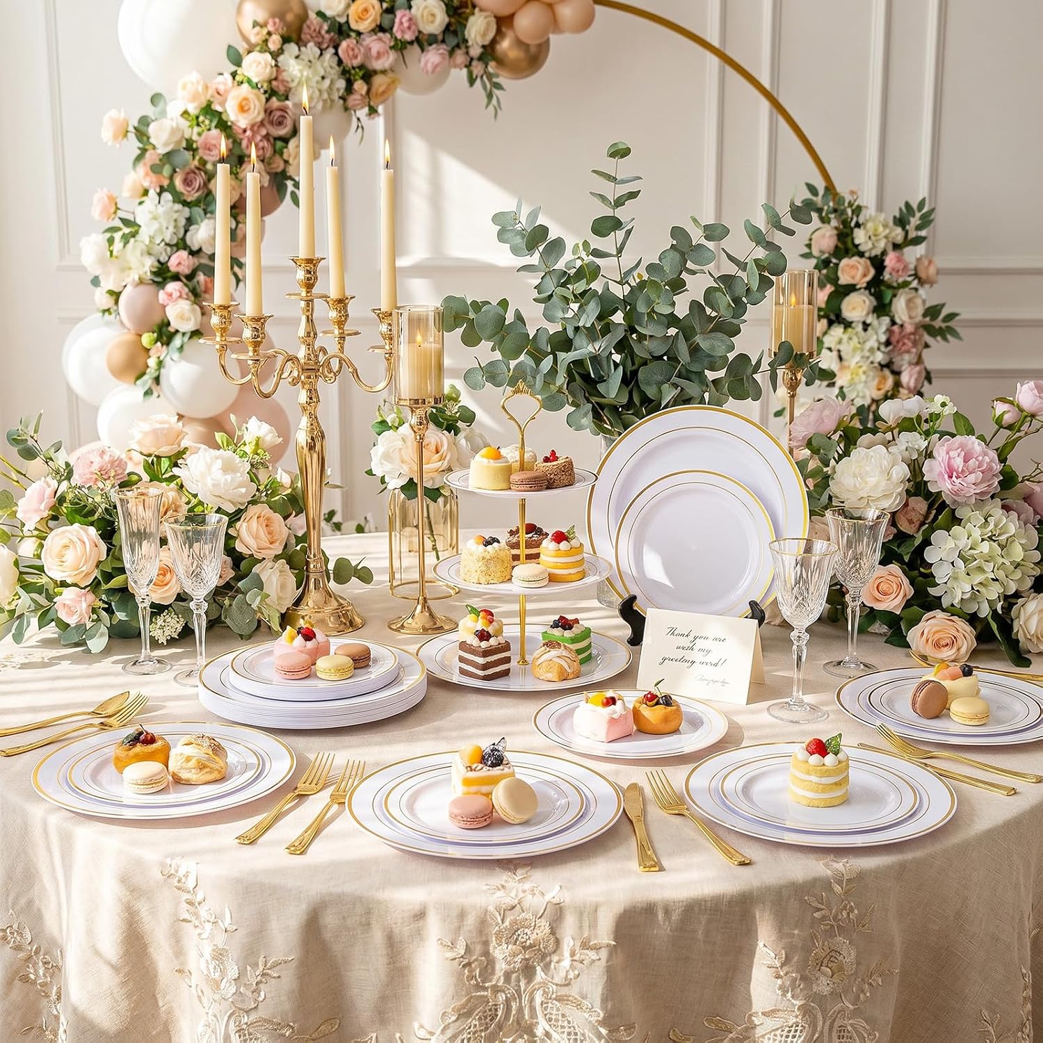 I00000 plates in a supplier event place-setting scene