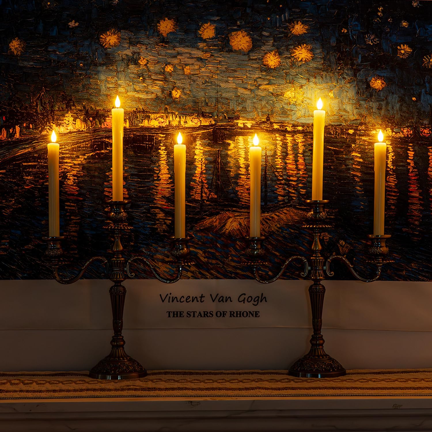 Six Homemory tapers in a supplier decorative scene