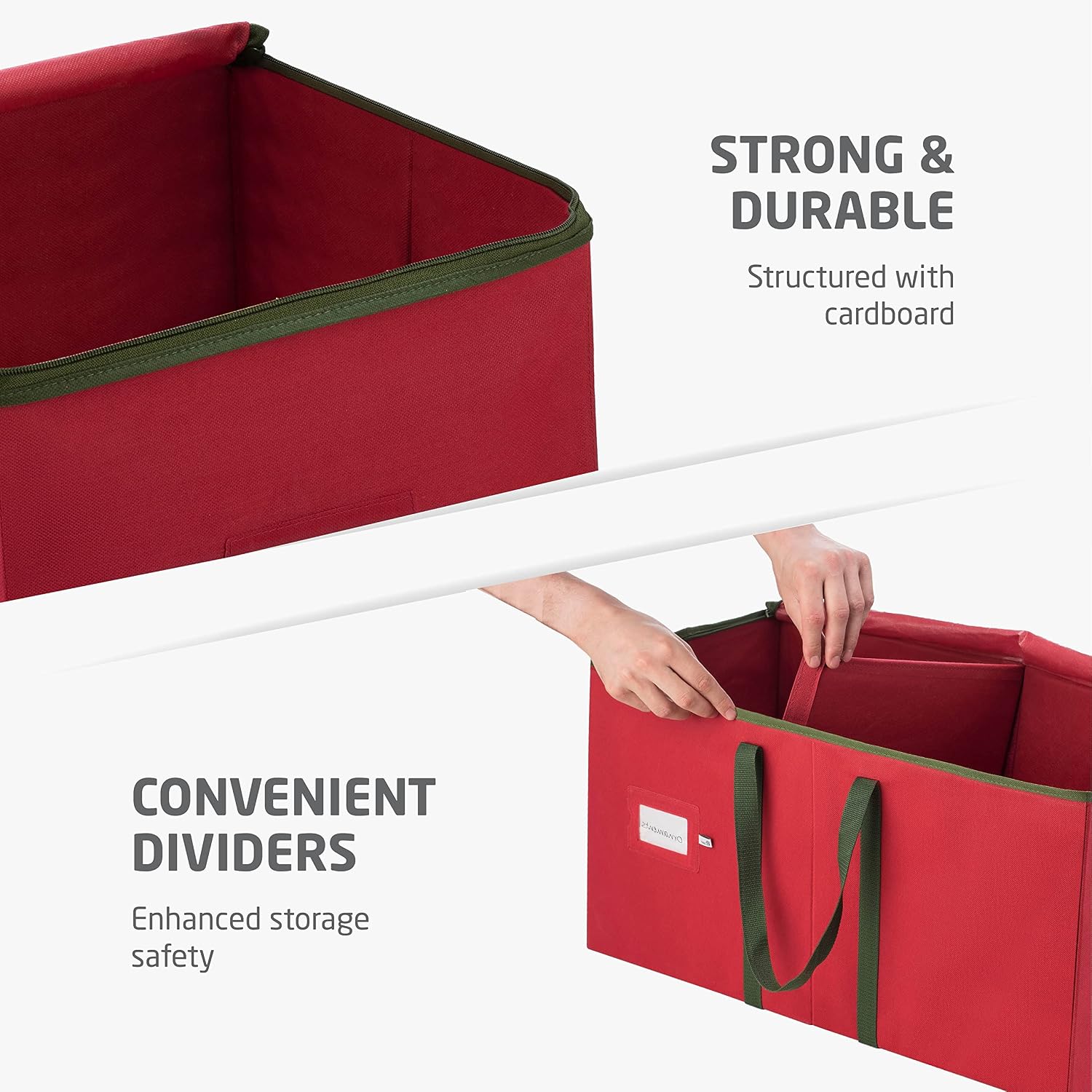 ZOBER reinforced fabric sides and removable dividers