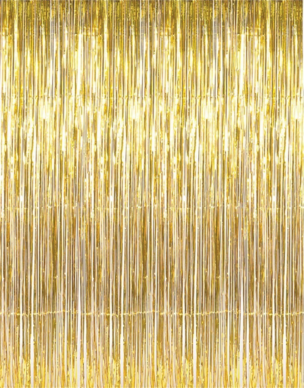 GOER single gold foil fringe curtain