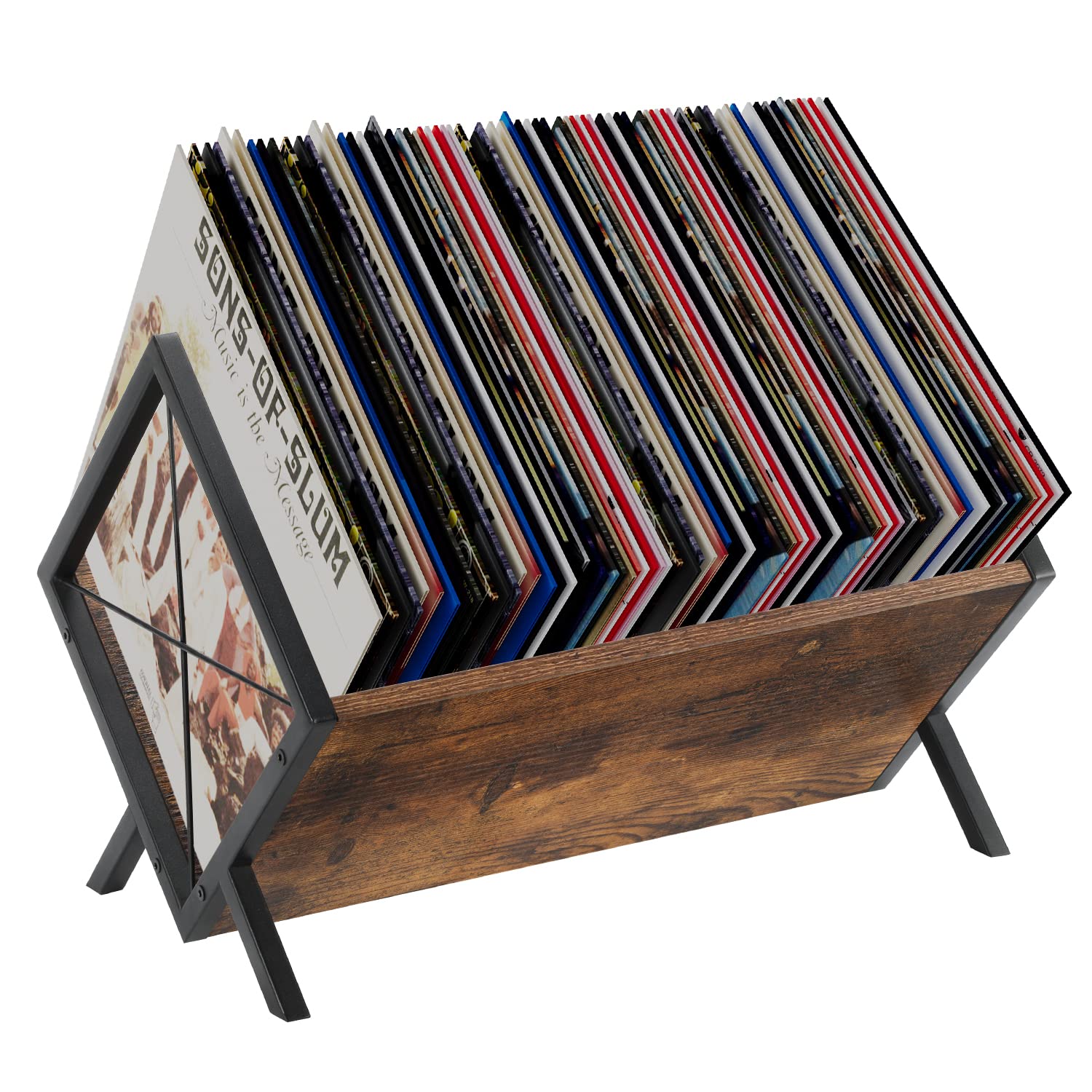 YINMIT rack filled with separate vinyl sleeves in supplier photograph