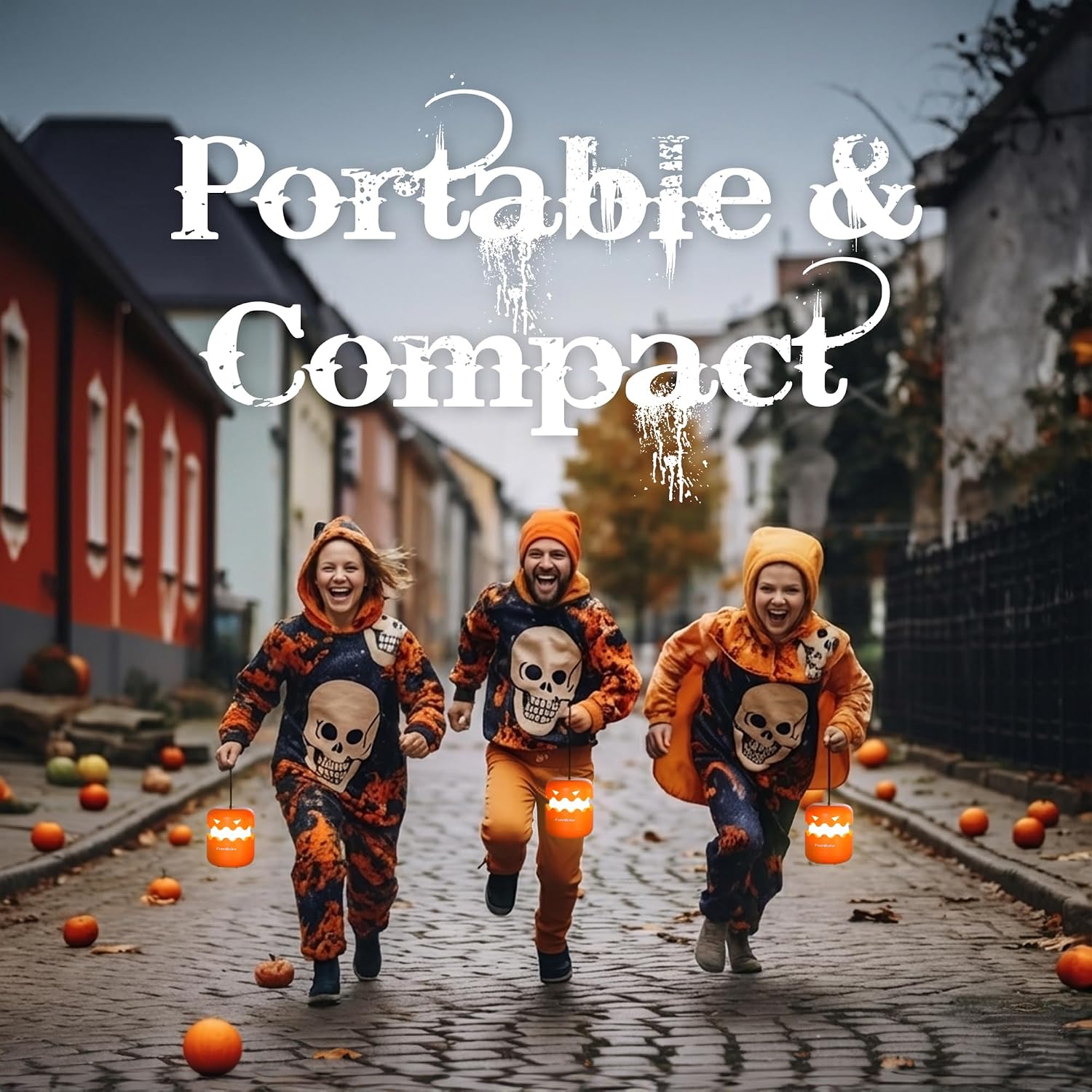 Manufacturer illustration of portable pumpkin lantern styling