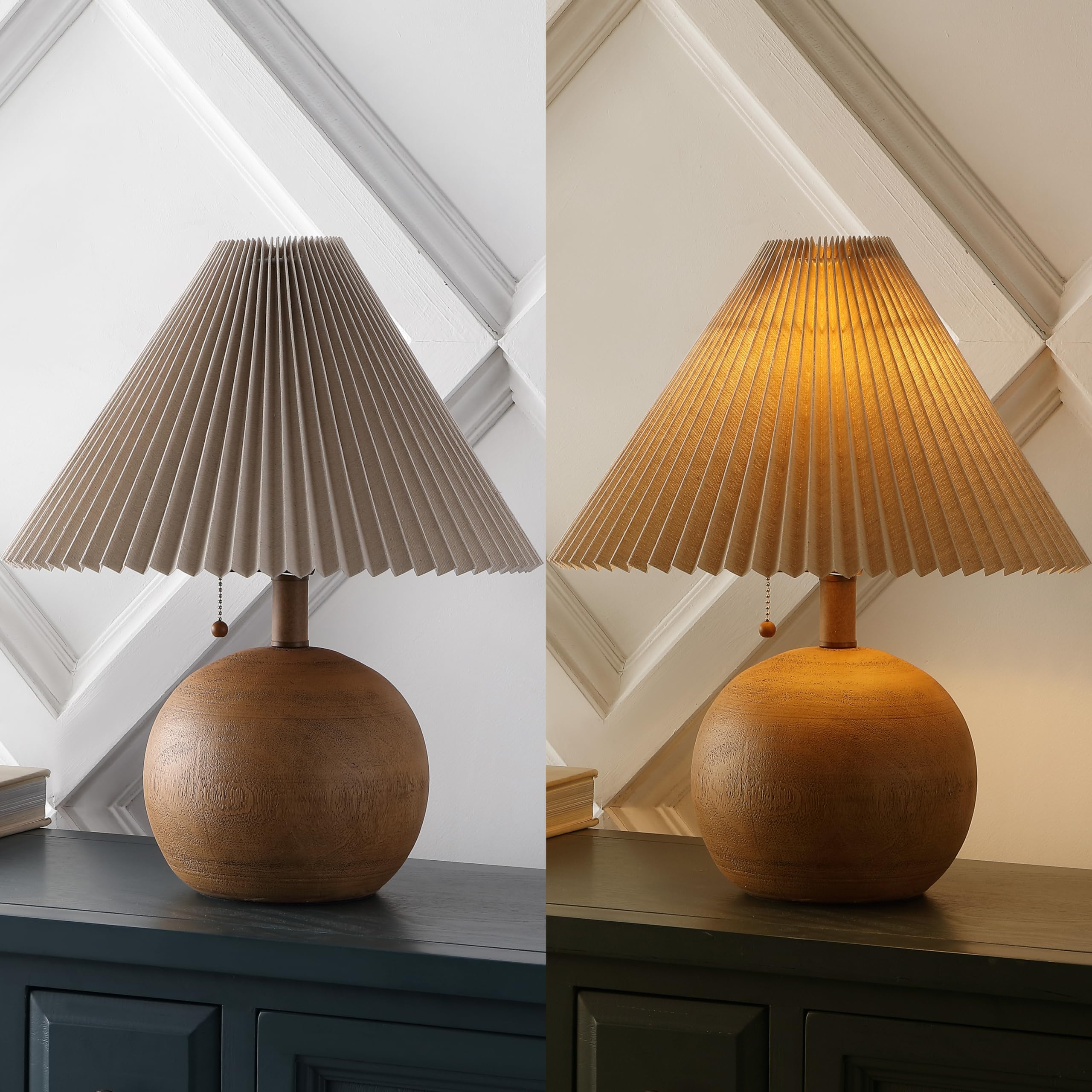 Supplier image comparing the lamp switched off and illuminated