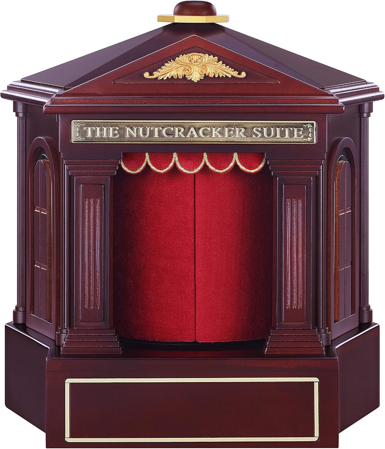 Nutcracker Suite with its velvet curtain closed