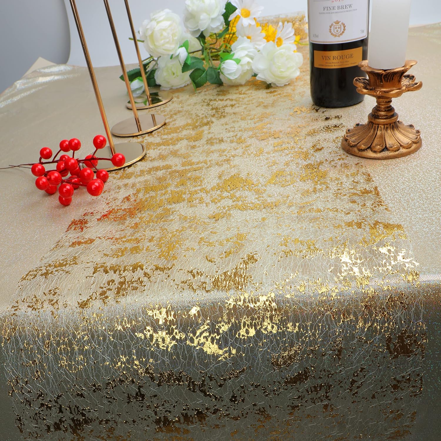 Runner on a seasonal table with additional props