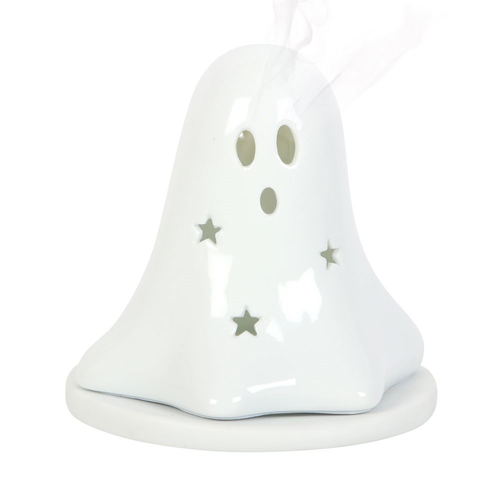 Selected ghost holder with incense illustration