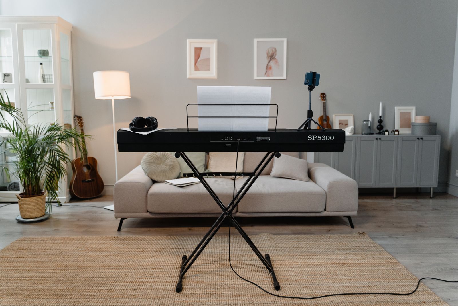 Fit a Digital-Keyboard Practice Corner Into a Small Apartment